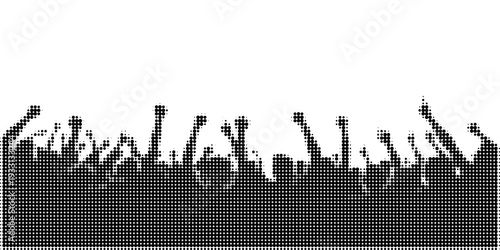 Football fans cheering at stadium in halftone style
