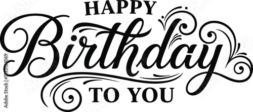 Happy birthday greeting typographic 