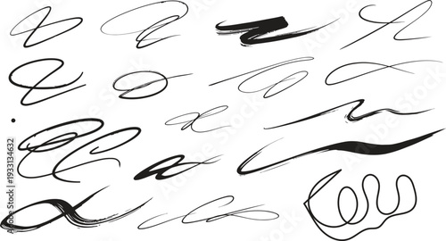 A collection of 20th century calligraphy script alphabets and handwriting examples