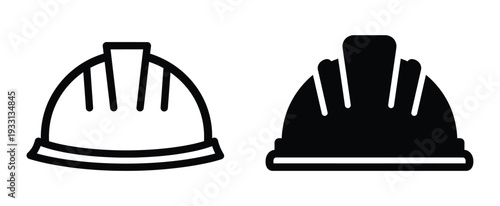 Hard hat and glove icons