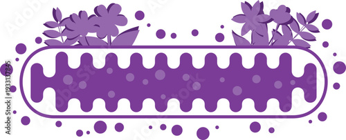 Oval outline monochrome with flowers and liquid drip style, burgundy oval frame