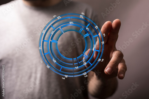Person interacting with a g...
