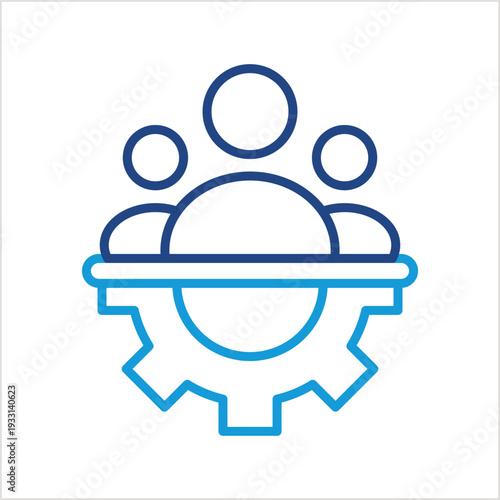 Management icon illustration style collection