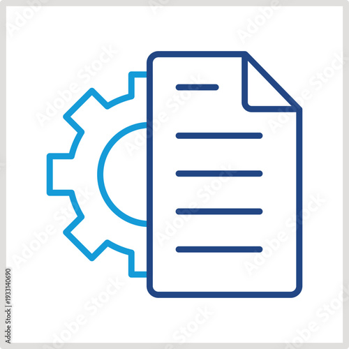 Procedure icon illustration style collection