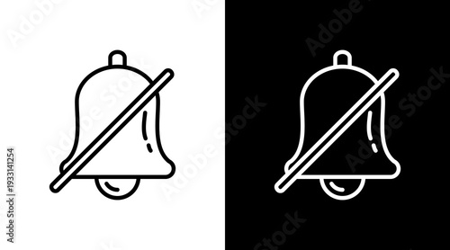 Silent Black White Icon Set Design 