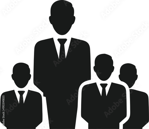 Set of 4 businessmen icons vector