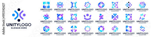 Modern unity symbol collections. Community logo design.
