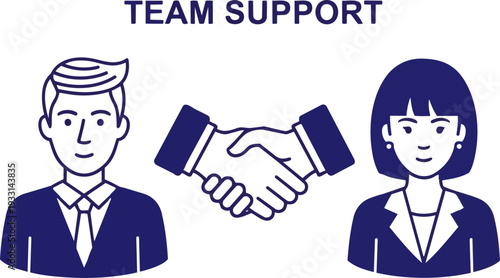 Business Partners Handshake Illustration.