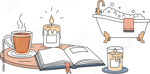 Relaxing spa day setup for a peaceful and rejuvenating experience