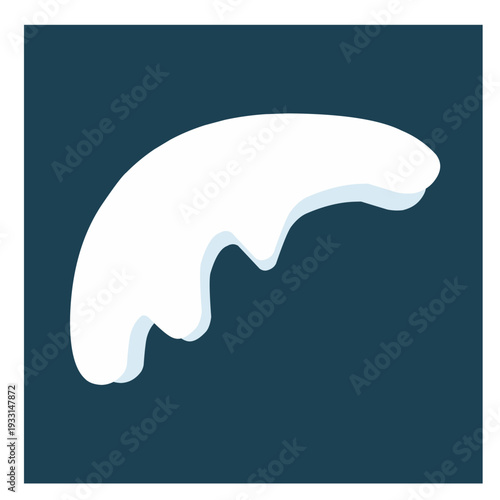 Snow caps, snowballs, and snowdrifts. Vector ilustration