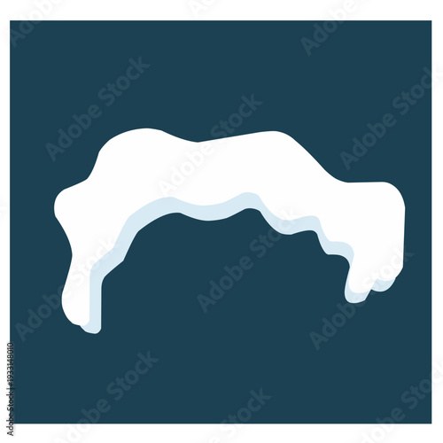 Snow caps, snowballs, and snowdrifts. Vector ilustration