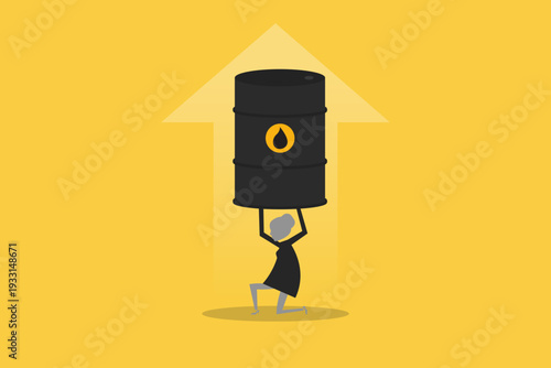 Oil price rising up, crude oil commodity price growth after crisis, high demand or energy or gasoline industry