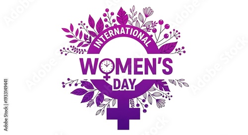 Wallpaper Mural International womens day  celebration with purple logo Torontodigital.ca