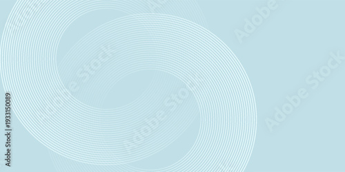 Modern abstract background. Shiny white gradient circle lines. Minimal geometric pattern. Simple graphic element. Futuristic concept. Suit for cover, poster, banner, brochure, flyer, header, website