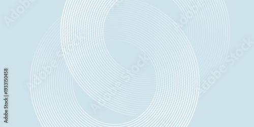 Modern abstract background. Shiny white gradient circle lines. Minimal geometric pattern. Simple graphic element. Futuristic concept. Suit for cover, poster, banner, brochure, flyer, header, website