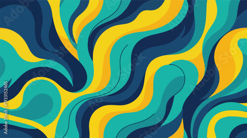 Modern Abstract Background with Flowing Colorful Wave Shapes