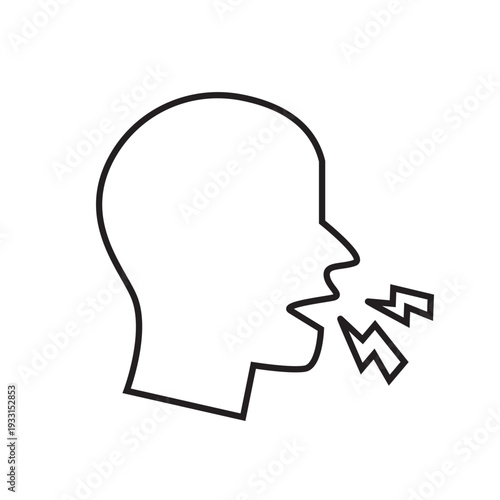 Symptoms Infection icon. representing workplace burnout, fatigue, and lack of productivity.