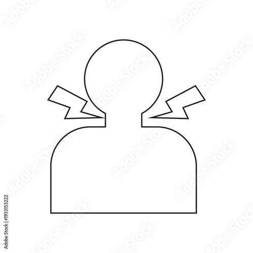 Symptoms Infection icon. representing workplace burnout, fatigue, and lack of productivity.