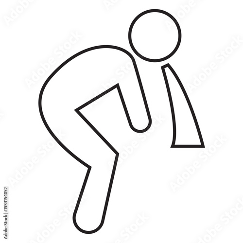 Symptoms Infection icon. representing workplace burnout, fatigue, and lack of productivity.