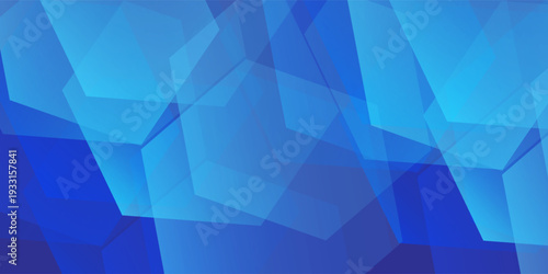 Simple blue background with glowing geometric lines. Blue gradient abstract texture