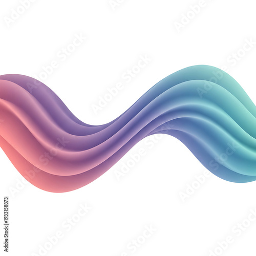 Abstract Wavy Gradient Background with Pink Purple and Blue Colors