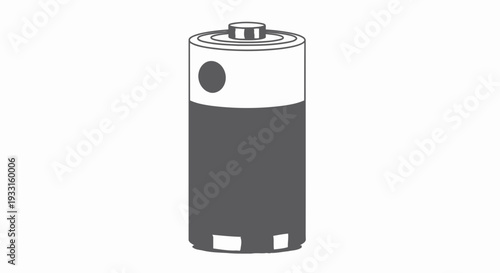 Battery icon, gray and white