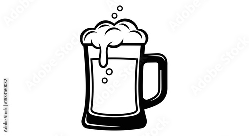 beer mug with foam