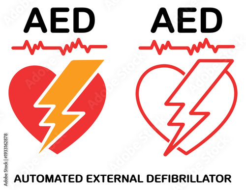 heart first aid defibrillator icon