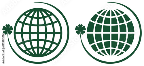 green earth ecology icon set