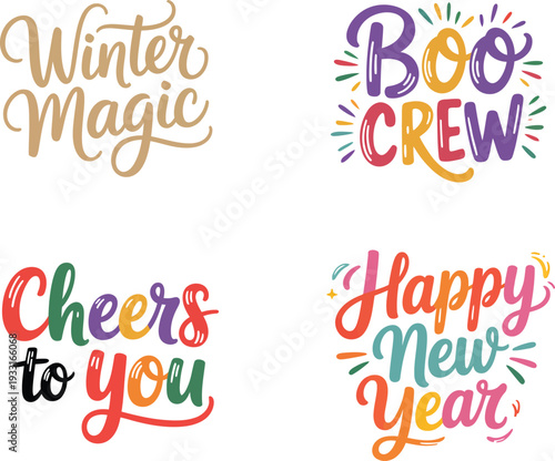 Colorful Holiday Greeting Phrases