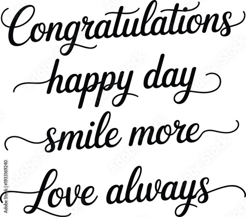 Congratulations Happy Day Smile More