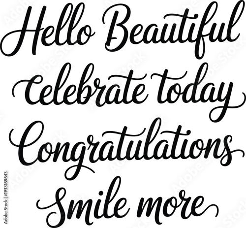 Hello Beautiful Celebration Greeting