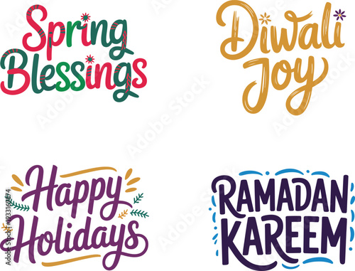 Holiday Greetings and Celebrations Logos