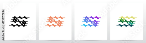 Curves Graph Chart Lines Wavy Abstract Shape Letter Initial Logo Design S