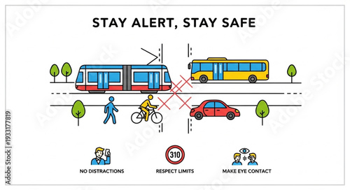 Road Safety Alert Infographic Design.