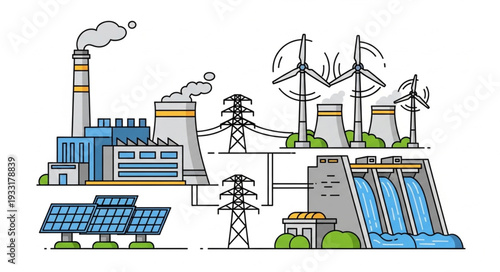 Renewable Energy Power Plant Infrastructure.