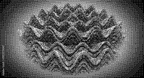 A minimalist vector graphic illustration of a halftone pattern with a subtle gradient effect dither