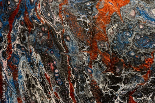 Color paint- acrylic fluid art. Exotic marble texture- abstract background