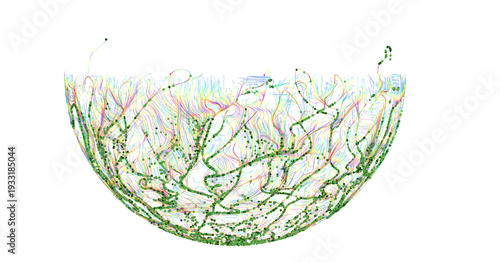 Abstract artwork showing a ...