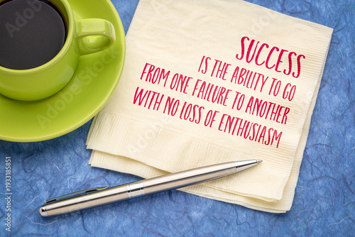 Принти на полотні Success is the ability to go from one failure to another with no loss of enthusi