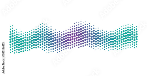 Colorful Gradient Musical Sound Wave Pattern of Circles on White Background