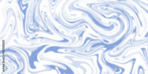 Blue sky background with white halftone clouds vector overlay texture.