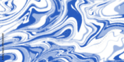 Blue sky background with white halftone clouds vector overlay texture.