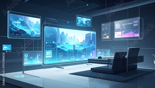 Futuristic AI, Blockchain and Cloud Computing Technology Concept – Glowing Neural Network, Digital Data Grid, Fintech Innovation and Enterprise Infrastructure Background