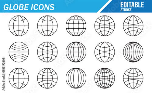Corporate Worldwide Business Globe Vector Icons