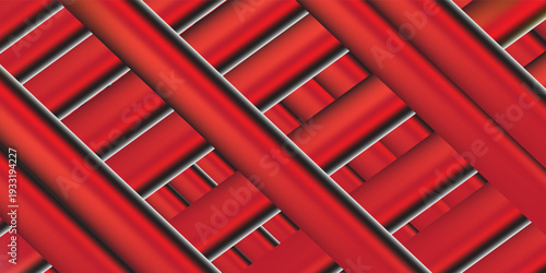 A red gradient background with diagonal lines. The gradient radiates warmth and energy in this reversible abstract art.