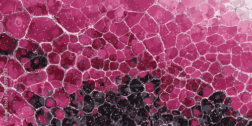 A close-up view of a vibrant and intricate red and black patterned fabric.