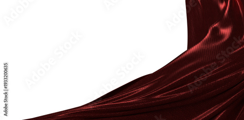 Luxurious burgundy satin cl...