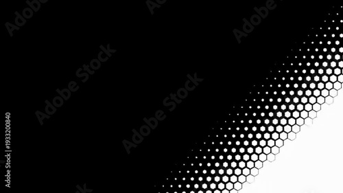 Modern Hexagon Halftone Transition Pack - Black and White Geometric Motion Graphics