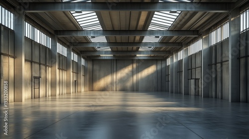 Large Industrial Space With Natural Light Shining Through Windows During the Day